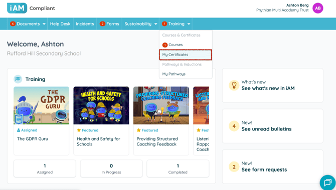 External Certificates 1