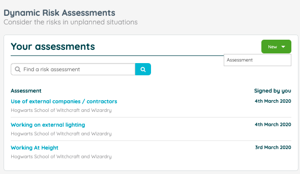 Risk Assessment 1