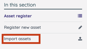 How Can I Import A List Of My Existing Assets?