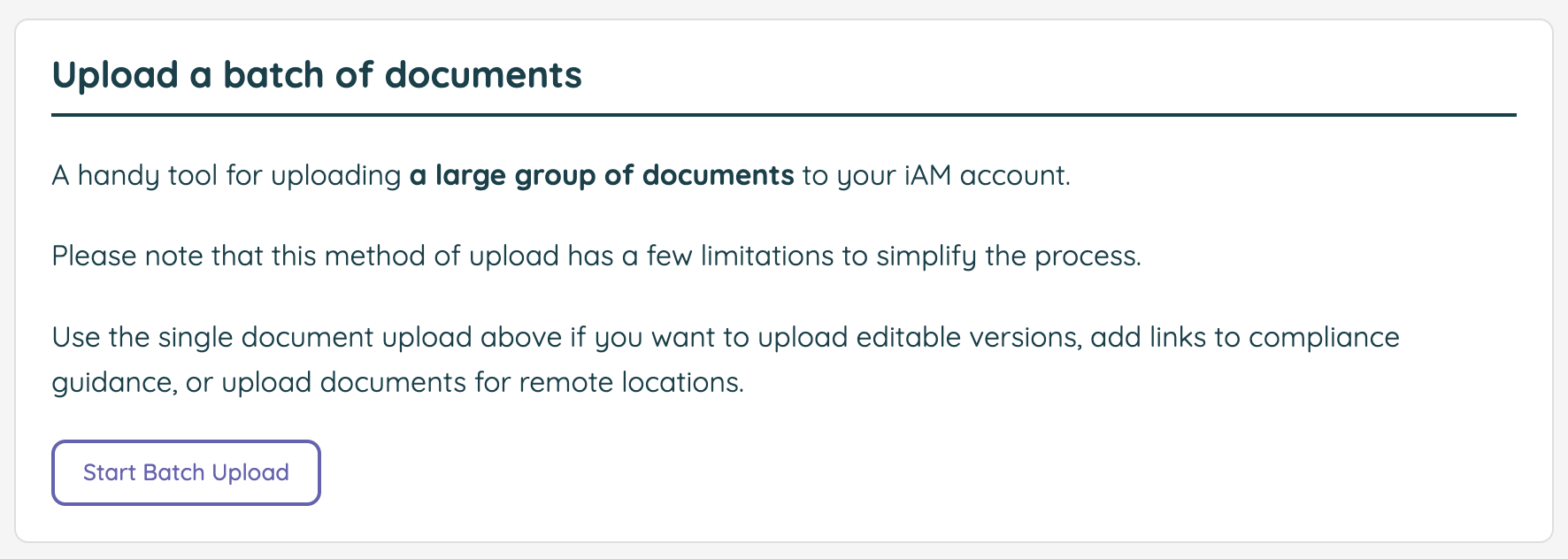 How can I upload my documents in bulk?